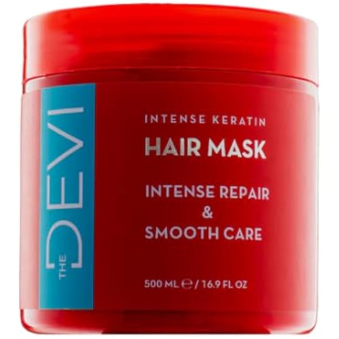 DEVI Intense Keratin Hair Mask, Repair and Smooth Care Treatment, 500ml - Image 1